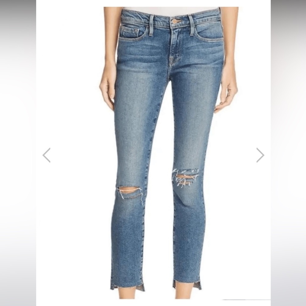 FRAME- Le Skinny De Jeanne Step Raw Hem-Beckett Lane Size 28